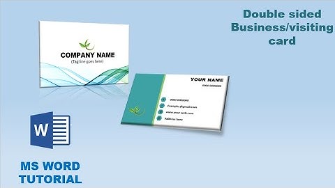 Visiting Card Design in MS Word | Step-by-Step Business Card Tutorial for Beginners #ms word