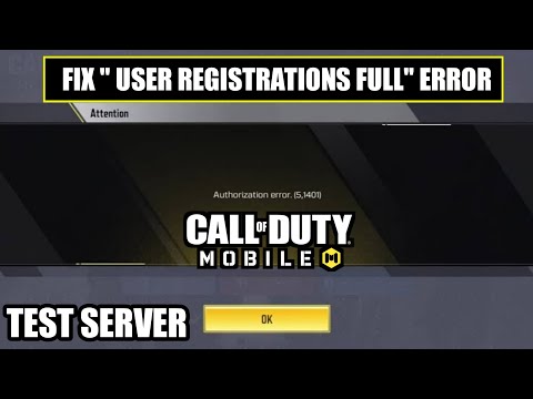 User Registration Is Full Codm Test Server Fix | Season 7 And Season 8 | Codm Test Server 2022