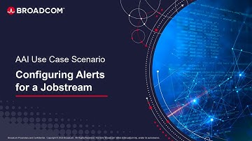 AAI Use Case – Configuring Alerts for a Jobstream