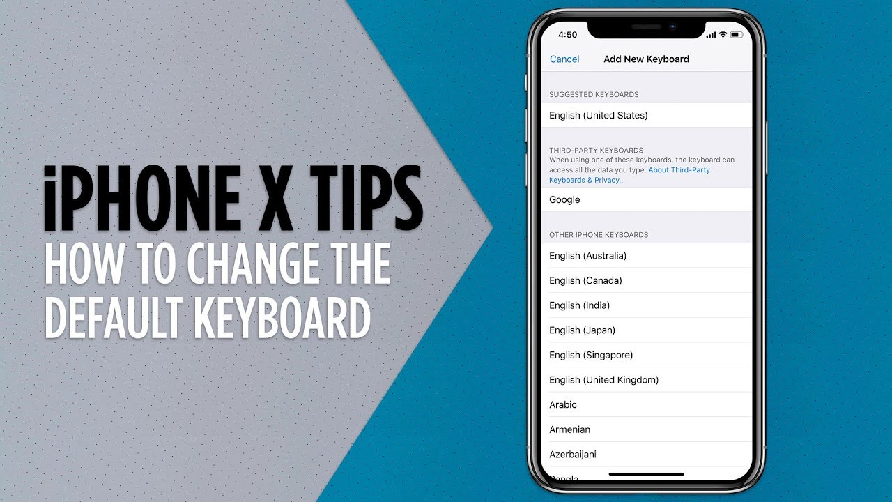 Gek vaccinatie hangen iPhone X Tips - How to Change the Default Keyboard - YouTube