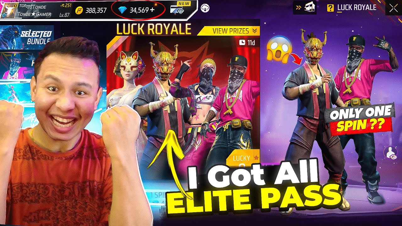 Finally All Old Elite Pass Return in Free Fire  34000 Diamonds  Spin in New Hall of Elites Event