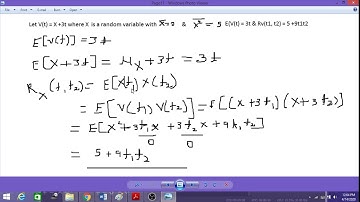 Module 3 - 04 Autocovariance & Cross correlation of random process