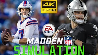 Buffalo bills @ las vegas raiders - nfl 2020 week 4 madden simulation
4k