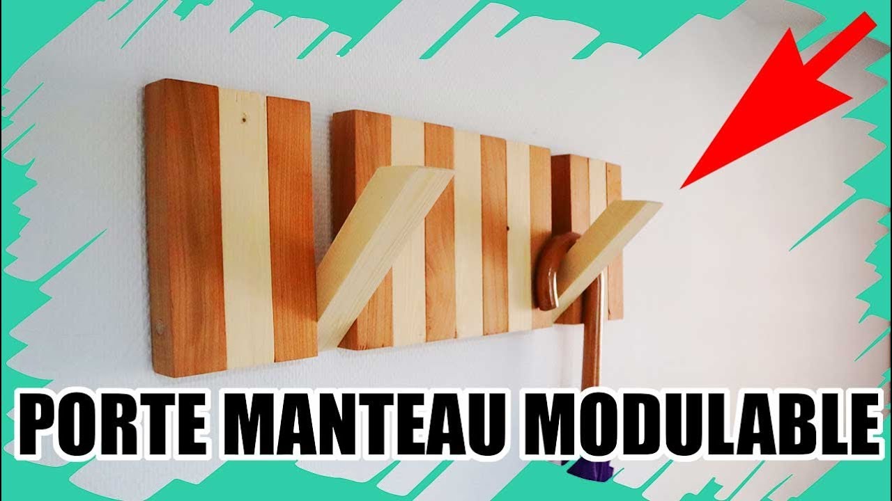 Porte manteau mural pliable