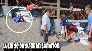 Luchi Tiene Un Gran Accidente En La Playa/Tremenda Caída Que Se Llevó