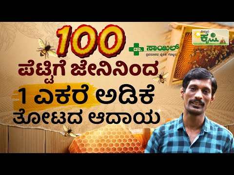 100 ಪೆಟ್ಟಿಗೆ ಜೇನಿನಿಂದ 1 ಎಕರೆ ಅಡಿಕೆ ತೋಟದ ಆದಾಯ | Vistara Krishi | Honey Bee Farming In Kannada