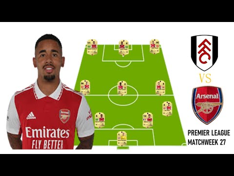 FULHAM VS ARSENAL| Arsenal Predicted Lineup Vs Fulham| Gabriel Jesus Starts!