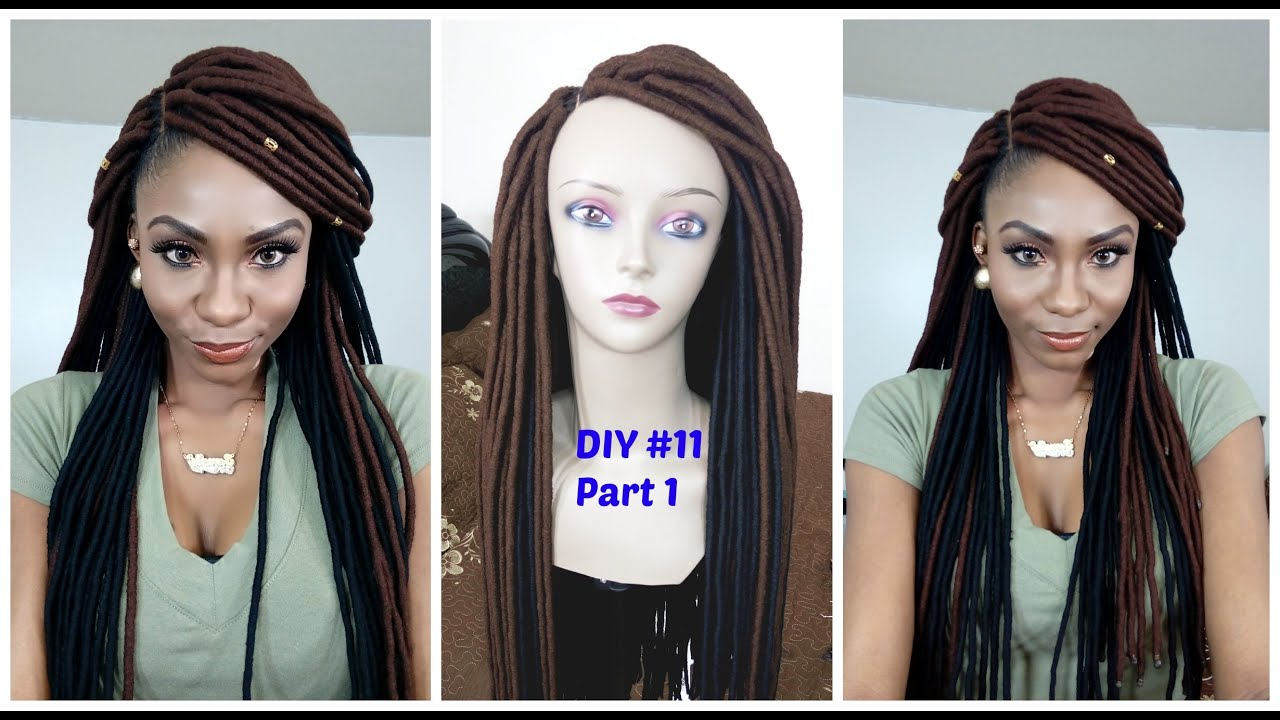 DIY #11: Faux locs wig (Yarn). Part 1 - YouTube