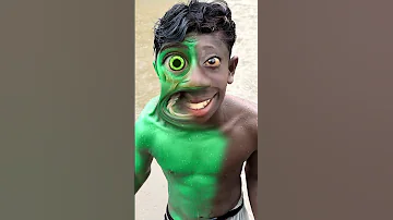 Hulk Boy scary transformation with funny Tenge Tenge #shorts