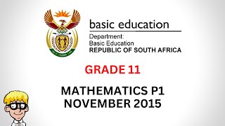 2015 Maths Paper 1 Grade 11
