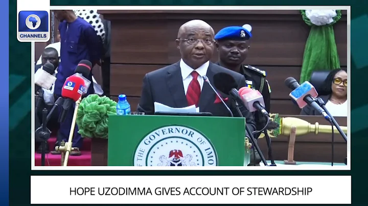 Imo Development: Hope Uzodimma Gives Account Of Stewardship