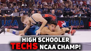 High Schooler Aden Valencia TECHS NCAA Champion Seth Gross | 2023 Senior Nationals