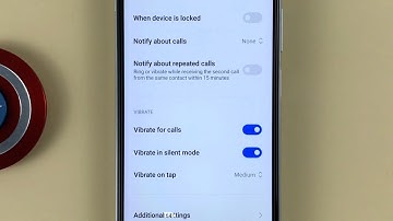 How to enable/disable Vibrate for calls on Xiaomi Redmi 10 Android 12