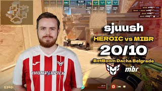 CS2 POV HEROIC sjuush (20/10) vs MIBR (Anubis) @ BetBoom Dacha Belgrade 2024