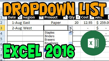 HOW TO ADD DROP DOWN LISTS IN MICROSOFT EXCEL 2016 - OFFICE 365 [TUTORIAL]