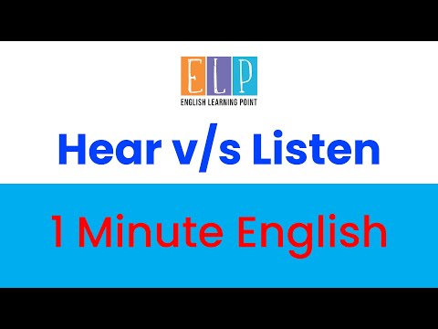Video Listen Vs Hear
