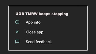 How To Fix UOB TMRW App Keeps Stopping Error Problem Solved