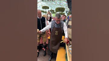 Tapping The First Ceremonial Fass The 188th Munich Oktoberfest 