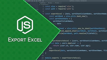 Export data from JavaScript to Excel - Node.js - No commentary
