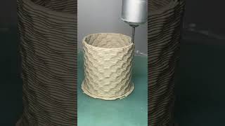 shorts  Moore 2 Pro Clay 3D printer-Printing a pottery vase with Honeycomb patterned