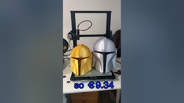 How much does a ￼ Mandalorian helmet cost??? #3dprinter #cr10 #ender3 #sv04 #sv06 #creality