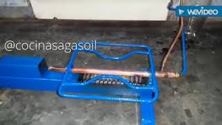 Proceso de encendido de la cocina de gasoil/kerosene