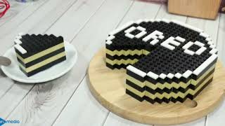 Lego Oreo Cake - Lego in Real Life | Stop Motion  Cooking & ASMR