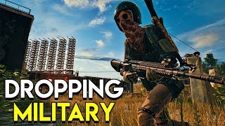 Dropping Military Base - PlayerUnknown's Battlegrounds (PUBG)