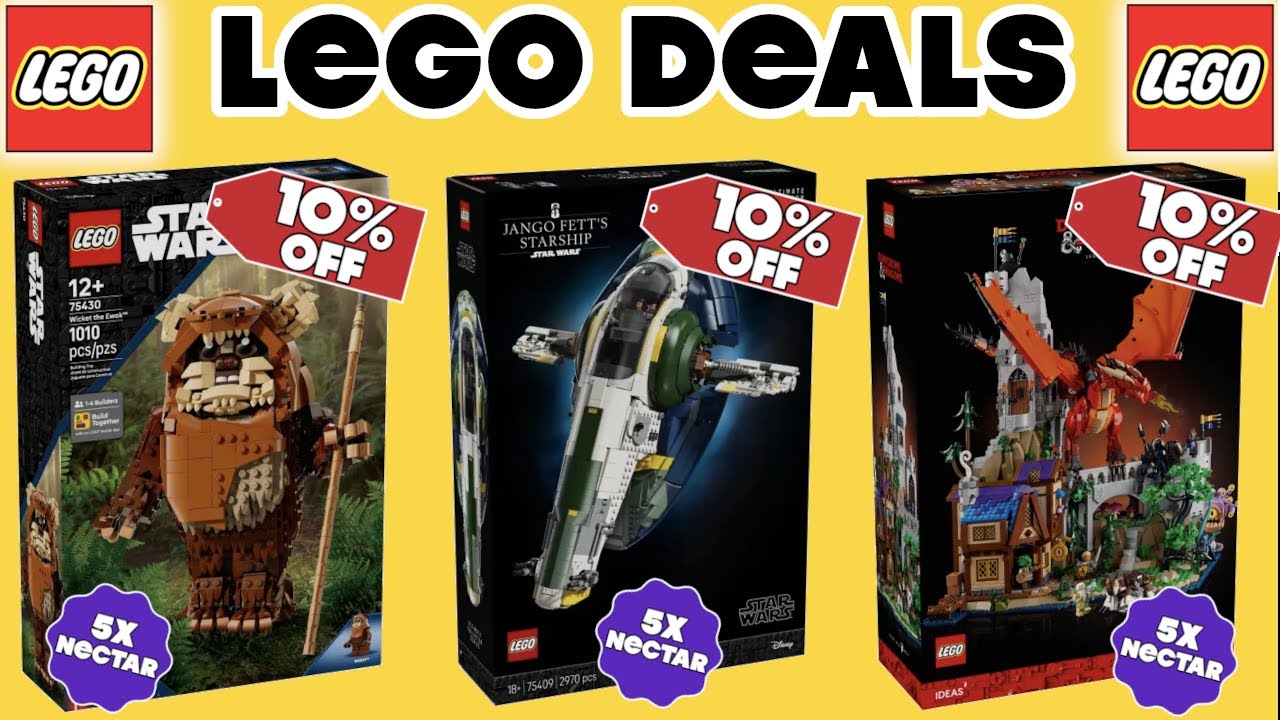 СКИДКИ НА РЕДКИЕ НАБОРЫ LEGO + 5X БАЛЛОВ NECTAR - ARGOS