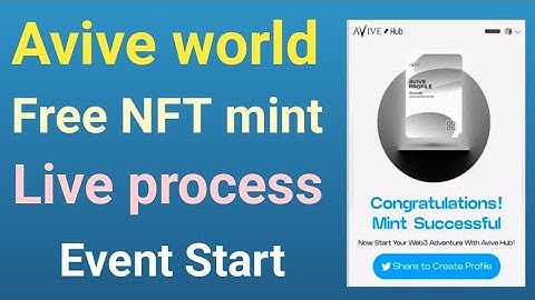 Avive world free nft mint | Avive world free nft claim | Avive hub free nft claim |