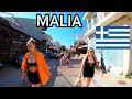 ⁴ᴷ MALIA walking tour, Crete, Greece 4K 🇬🇷 2019