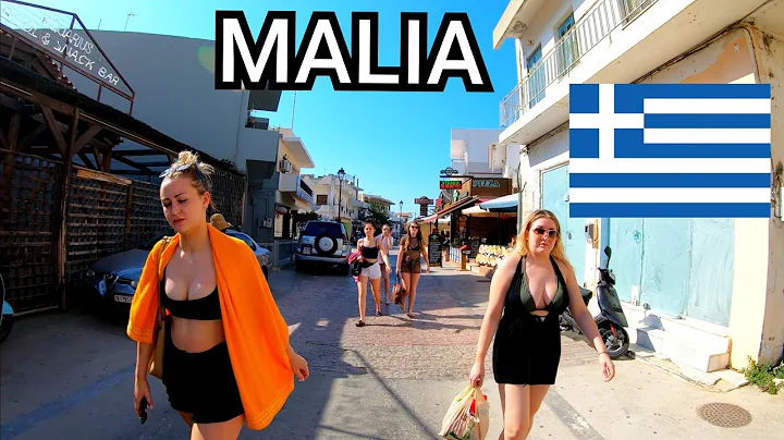 MALIA walking tour, Crete, Greece 4K  2019