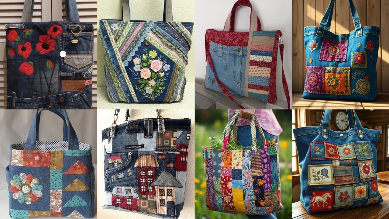 Latest 90 recycled Denim handbags ideas for girls