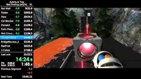 Aperture Tag speedrun 20:58 (Former World Record)