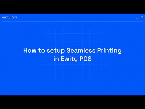 How to setup Seamless printing
