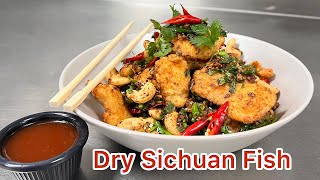 Dry Sichuan Fish || Sichuan fish recipe || spicy Sichuan fish recipe #sichuan #chinesefood