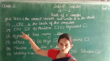 Computer Ch-2 Parts of computer part-4 FOR Class-1