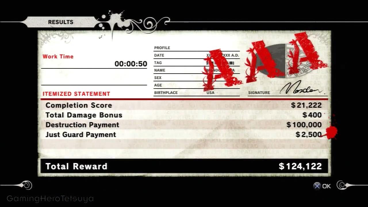 PS3 - Killer is Dead (Trick Challenge Part 1 AAA rank) [HD]