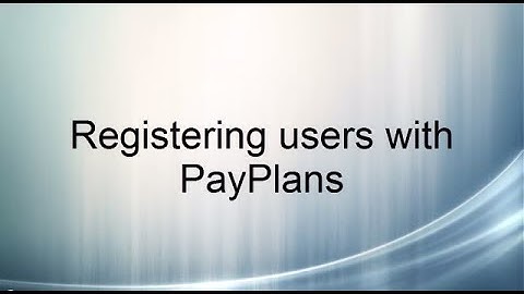 PayPlans: Registration flow integration