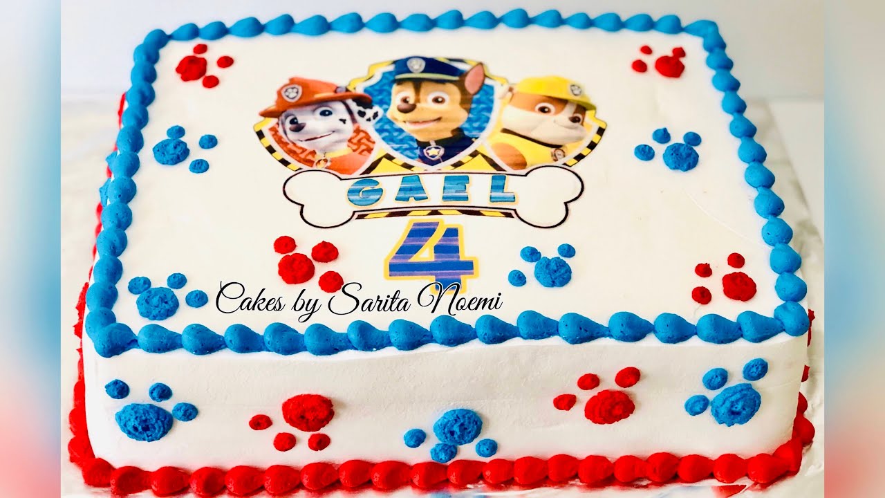 Pastel De Paw Patrol Para Niño Pastel De Paw Patrol En Chantilly Paw Patrol  Cake Paw Patrol 