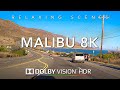 Driving pacific coast highway 8kr dolby vision  malibu billionaire beach sunset ending asmr