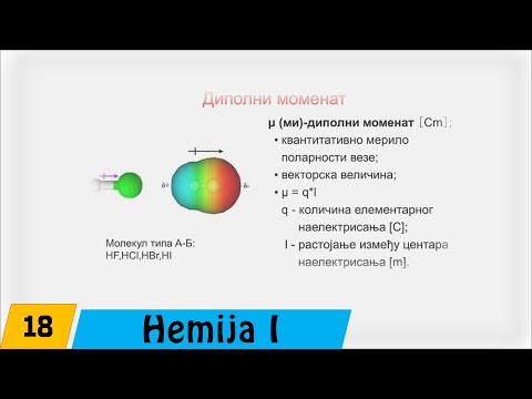 Hemija | Prvi razred : 18. Polarnost veze i polarnost molekula