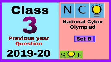 NCO Cyber Olympiad Class 3 Question Paper 2019-20