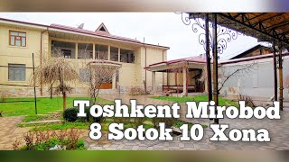 Toshkent Mirobod 8.2 Sotok 10 Xonalik Kotta Hovli Sotiladi. Narxi Arzon, Bog&#39;cha Maktab, Office