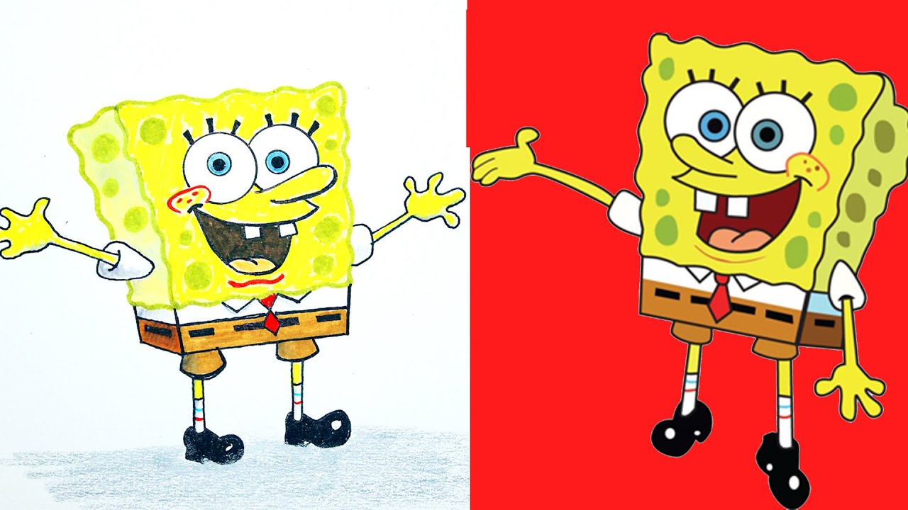 Губка боб квадратные штаны рисунок цветной