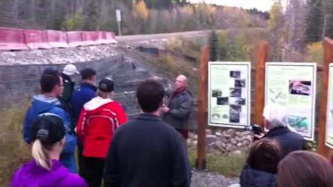 Rick Bonar speaks at Hardisty Creek as part of fRI...