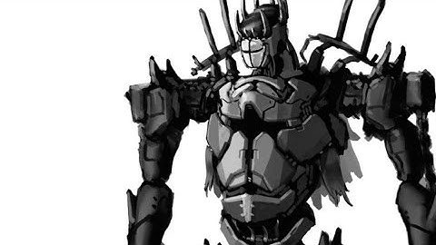 Drawing a Futuristic Crusader - March of Robots Day 8: King