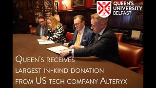 Queen's receives largest in-kind donation from US tech company, Alteryx