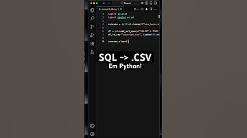 Como Converter Banco de Dados SQL (.db) para CSV com Python!