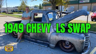 1949 Chevy 3100 Pick Up LS Swap and On Air & Snowden Seat #chevytrucks #lsswap